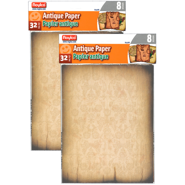 Roylco Antique Paper, 8.5" x 11", 32 Sheets Per Pack, PK2 15286